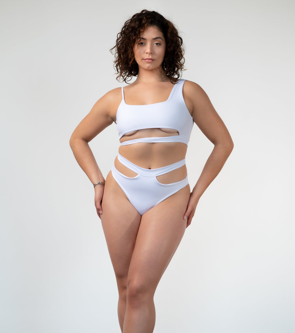 Alessi Bikini – White | Cut-Out Two-Piece Swimsuit
