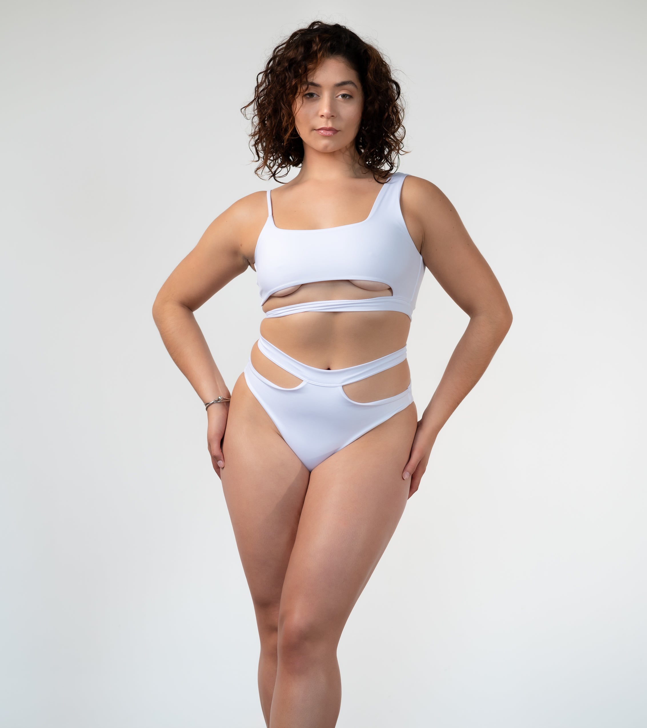 Alessi Bikini – White | Cut-Out Two-Piece Swimsuit