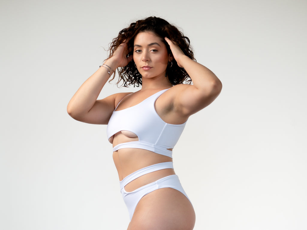 Alessi Bikini – White | Cut-Out Two-Piece Swimsuit