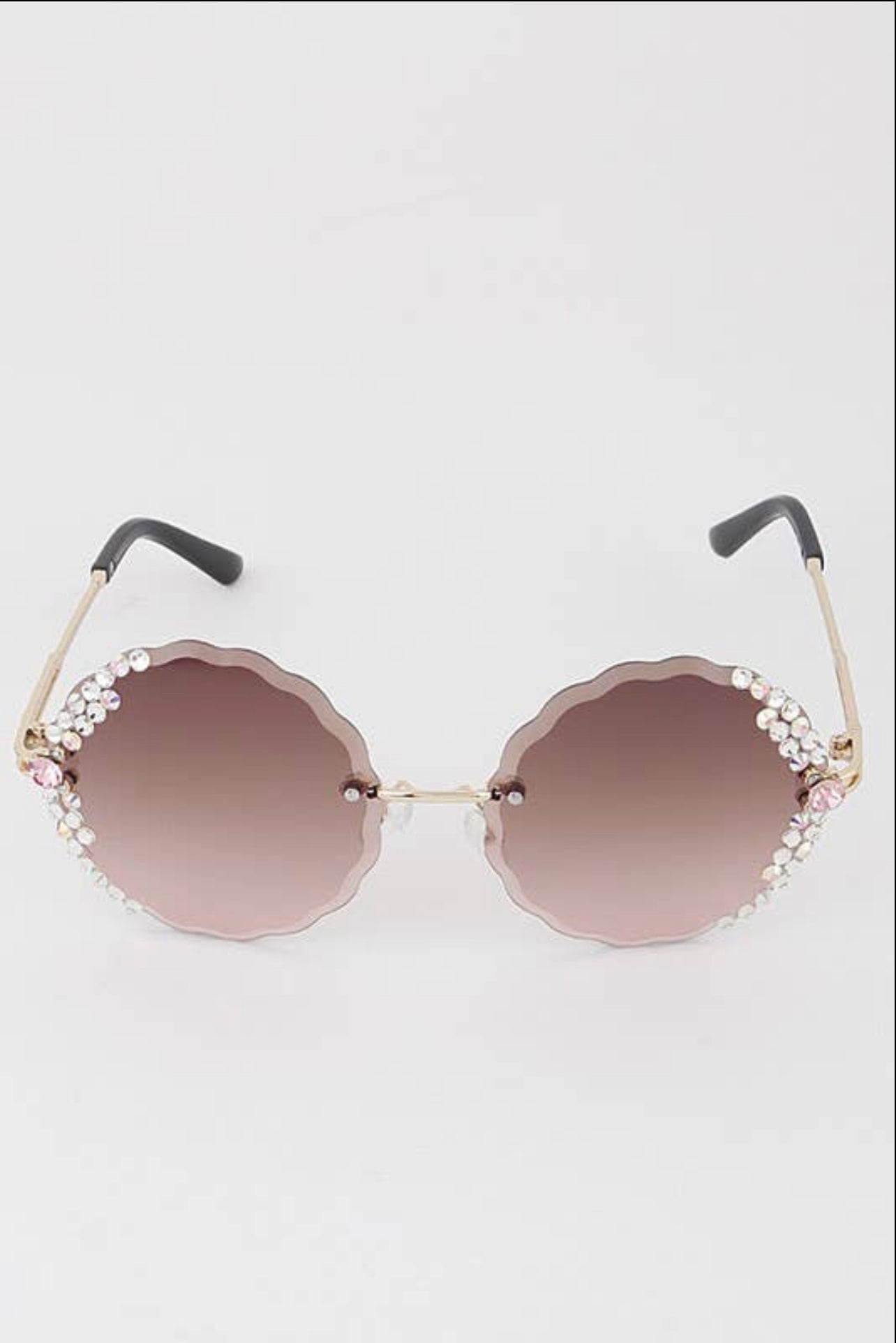 Glamour Bloom Rhinestone Sunglasses