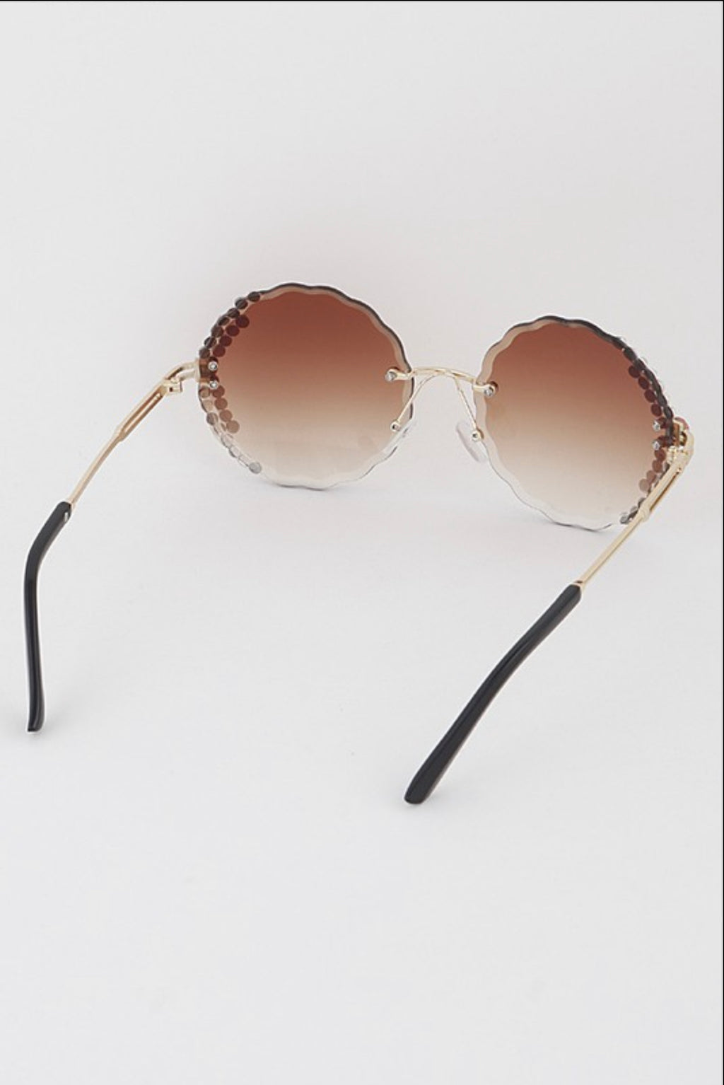 Glamour Bloom Rhinestone Sunglasses