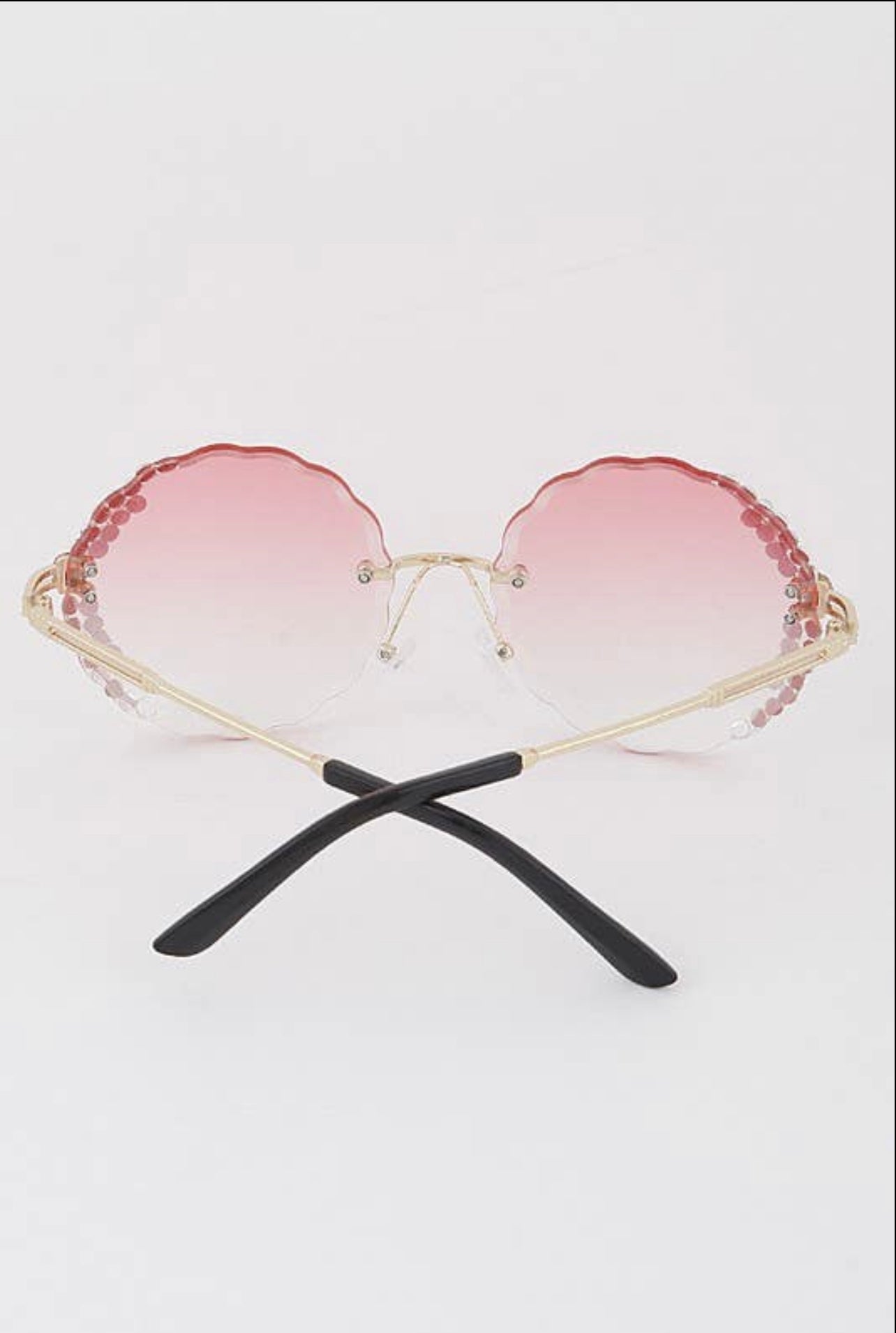 Glamour Bloom Rhinestone Sunglasses
