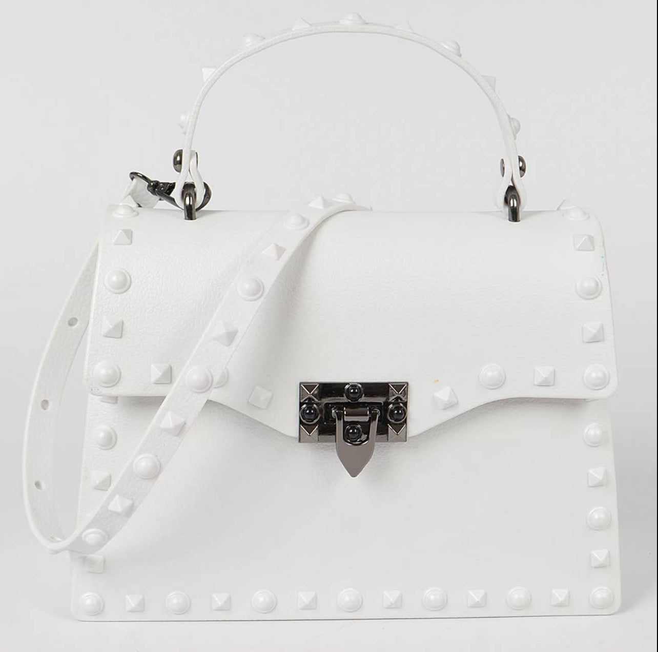 Studded Purse with Shoulder Strap